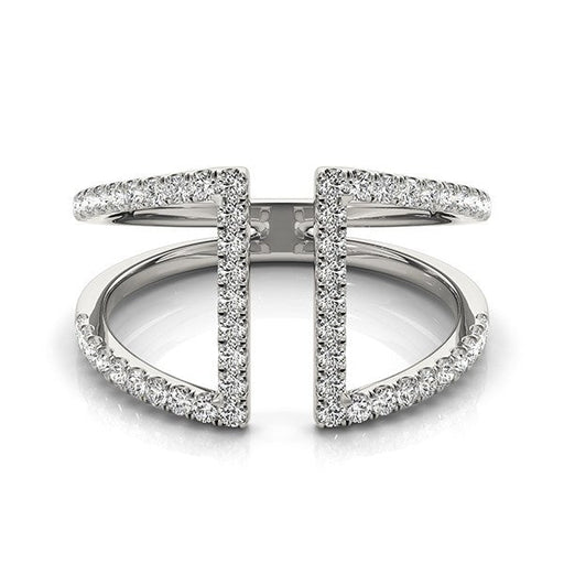 Bids.com 14k White Gold Open Style Dual Band Ring with Diamonds (1/2 cttw) Rings White Smoke 3 / White Gold,3.5 / White Gold,4 / White Gold,4.5 / White Gold,5 / White Gold,5.5 / White Gold,6 / White Gold,6.5 / White Gold,7 / White Gold,7.5 / White Gold,8 / White Gold,8.5 / White Gold,9 / White Gold