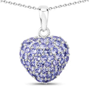 Bids.com 7.00 Carat Genuine Tanzanite .925 Sterling Silver Pendant Pendants White Smoke