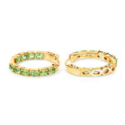 Bids.com 3.40 Carat Genuine Peridot .925 Sterling Silver Earrings Earrings White Smoke