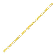 Bids.com 2.8mm 14k Yellow Gold Solid Figaro Bracelet Bracelets White Smoke 7 / Yellow Gold