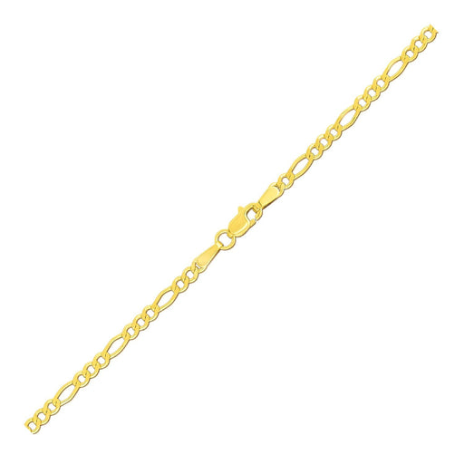 Bids.com 2.8mm 14k Yellow Gold Solid Figaro Bracelet Bracelets White Smoke 7 / Yellow Gold