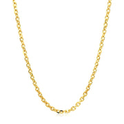 Bids.com 2.6mm 14k Yellow Gold Diamond Cut Cable Link Chain Necklaces White Smoke 18 / Yellow Gold,20 / Yellow Gold,22 / Yellow Gold,24 / Yellow Gold