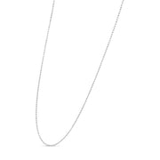 Bids.com .925 Sterling Silver 0.7mm Slim and Dainty Unisex 18" Inch Ball Bead Chain Necklace Necklaces White Smoke White.Sterling Silver / 18