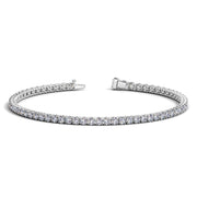 Bids.com Lab Grown Round Diamond Tennis Bracelet in 14k White Gold (3 cctw F/G  VS2/SI1) Bracelets White Smoke 7 / White Gold