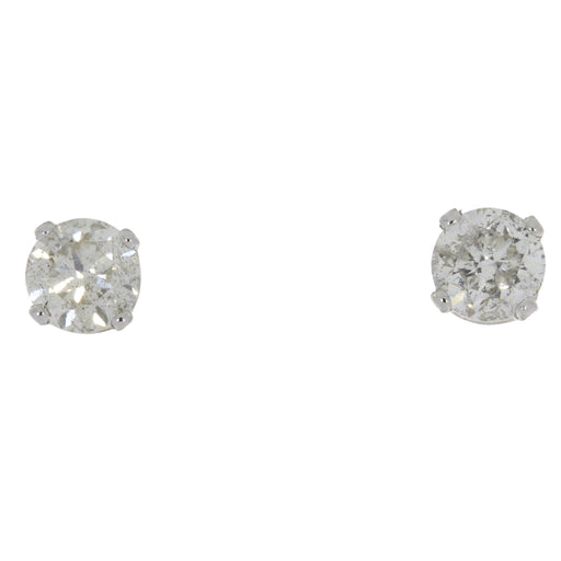 Bids.com .75ct Diamond Stud Earrings 14KT White Gold Earrings White Smoke