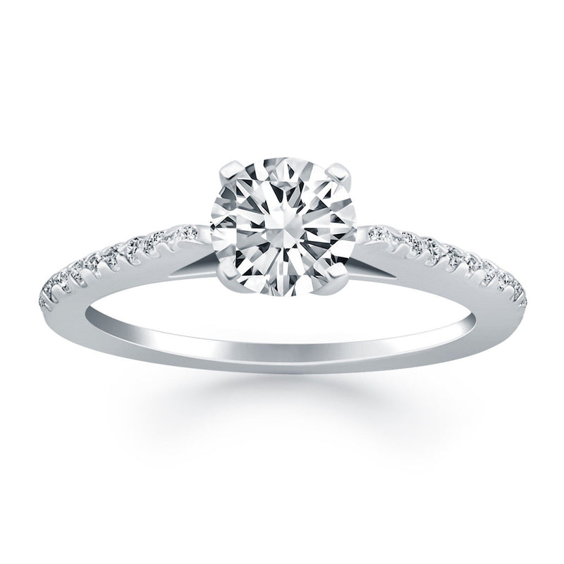 Bids.com 14k White Gold Micro Prong Diamond Cathedral Engagement Ring Rings White Smoke 4 / White Gold,4.5 / White Gold,5 / White Gold,5.5 / White Gold,6 / White Gold,6.5 / White Gold,7 / White Gold,7.5 / White Gold,8 / White Gold,8.5 / White Gold,9 / White Gold