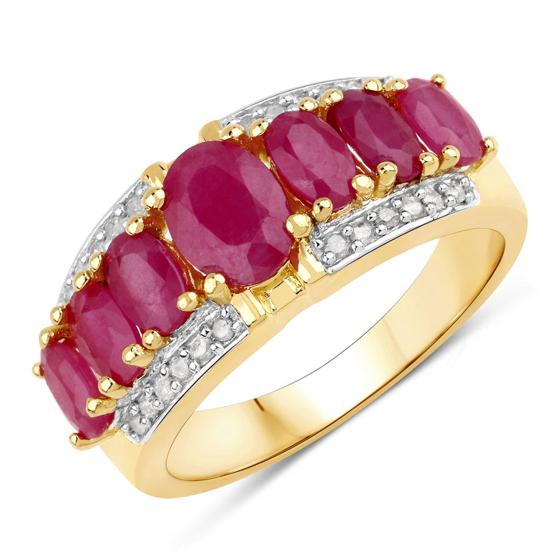 Bids.com 2.60 Carat Genuine Johnson Ruby and White Diamond .925 Sterling Silver Ring Rings White Smoke size 5.00,size 6.00,size 7.00,size 8.00,size 9.00