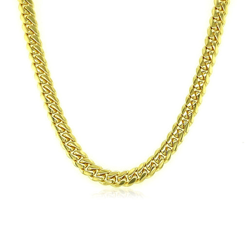 Bids.com 3.9mm 10k Yellow Gold Classic Miami Cuban Solid Chain Necklaces White Smoke 22 / Yellow Gold,24 / Yellow Gold,26 / Yellow Gold