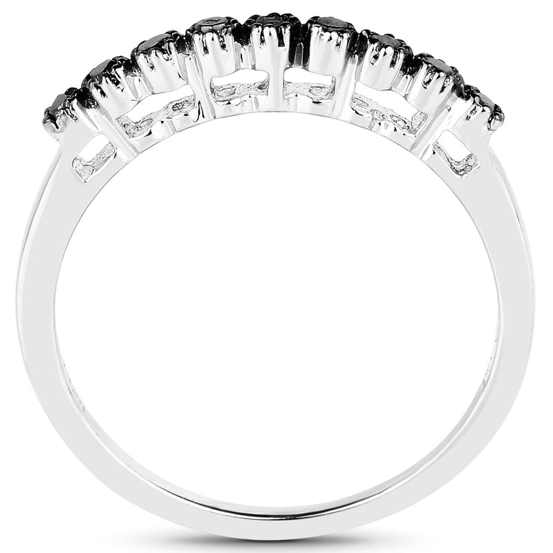 Bids.com 0.32 Carat Genuine Multi Diamond .925 Sterling Silver Ring Rings White Smoke size 6.00,size 7.00,size 8.00,size 9.00
