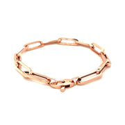 Bids.com 14K Rose Gold Extra Wide Paperclip Chain Bracelet Bracelets White Smoke 7.5 / Rose Gold,One / Rose Gold