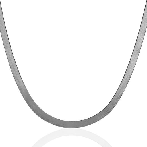 Bids.com 14k White Gold Super Flex Herringbone Chain (4.60 mm) Necklaces White Smoke 16 / White Gold,18 / White Gold