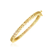 Bids.com 14k Yellow Gold High Polish Greek Key Bangle Bracelets White Smoke 7 / Yellow Gold