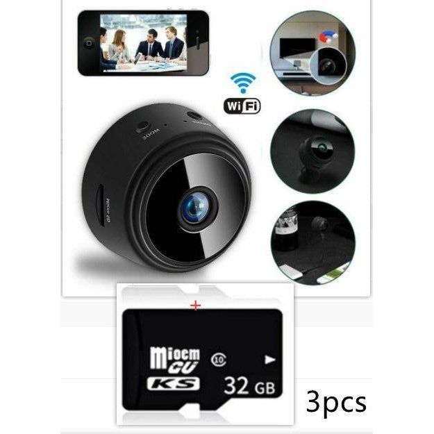 SmartPursue™ Mini Wireless Magnetic Security Camera Mini Camera White Smoke Camera Add 16G / USB,Camera Add 64G / USB,BLACK 128G memory card / USB,Black with 32G memory card / USB,Black with 64G memory card / USB,Black / USB