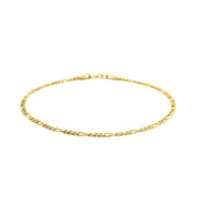 Bids.com 14k Yellow Gold Figaro Bracelet 1.5mm Bracelets White Smoke 7 / Yellow Gold