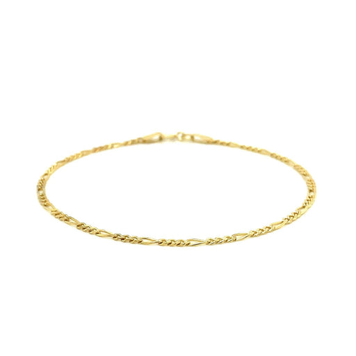 Bids.com 14k Yellow Gold Figaro Bracelet 1.5mm Bracelets White Smoke 7 / Yellow Gold