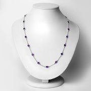 Bids.com 6.12 Carat Genuine Amethyst .925 Sterling Silver Necklace Necklaces Lavender size 18.00,size 20.00,size 32.00