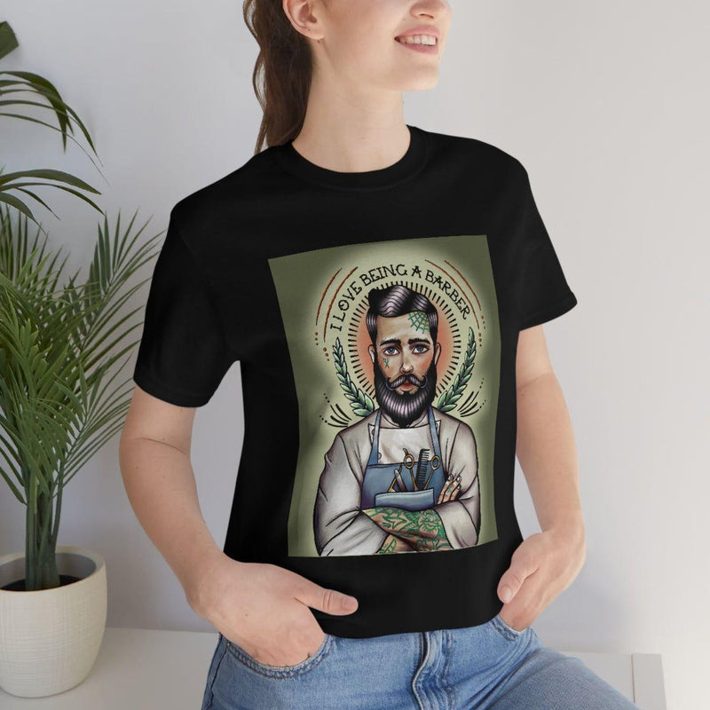 officialilovebeingabarber Unisex Jersey Short Sleeve Tee T-Shirt Gray Black / S,Black / M,Black / L,Black / XL,Black / 2XL,Black / 3XL