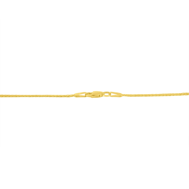 Bids.com 10K Yellow and White Gold 1/2 Cttw Princess Cut Diamond Channel-Set â€œVâ€ Shape 18" Franco Chain Necklace (H-I Color, SI2-I1 Clarity) Necklaces Wheat YellowWhite.Gold / 18