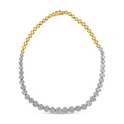 Bids.com IGI Certified 14K Yellow Gold 14 3/4 cttw Pave Set Round-Cut Diamond Riviera Necklace (F-G Color, S2-I1 Clarity) Necklaces White Smoke Yellow.Gold / 18