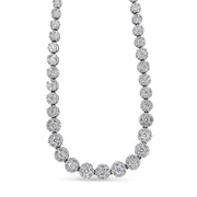 Bids.com IGI Certified 14K Yellow Gold 14 3/4 cttw Pave Set Round-Cut Diamond Riviera Necklace (F-G Color, S2-I1 Clarity) Necklaces White Smoke Yellow.Gold / 18