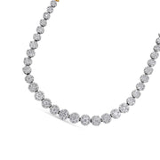 Bids.com IGI Certified 14K Yellow Gold 14 3/4 cttw Pave Set Round-Cut Diamond Riviera Necklace (F-G Color, S2-I1 Clarity) Necklaces White Smoke Yellow.Gold / 18