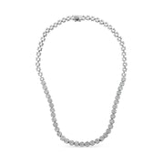Bids.com IGI Certified 14K White Gold 8.0 Cttw Pave Set Round-Cut Diamond Cluster Graduating Riviera Statement Necklace (H-I Color, I1 Clarity) Necklaces White Smoke White.Gold / 18