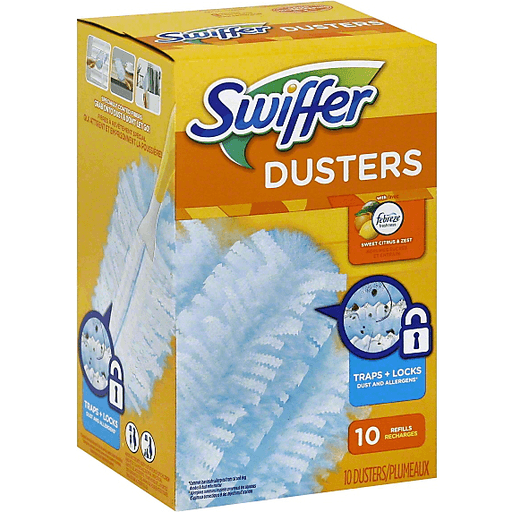 Swiffer Swiffer 180 Dusters Multi Surface Refills, Citrus & Zest Scent, 10 Ct Box Duster Refills Light Steel Blue