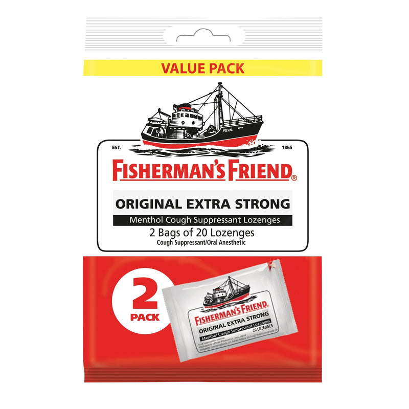 Fisherman's Friend Fisherman's Friend Cough Suppressant/Oral Anesthetic, Extra Strong, Lozenges, Original, 2 Pack Health & Beauty White Smoke