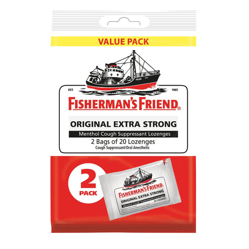 Fisherman's Friend Fisherman's Friend Cough Suppressant/Oral Anesthetic, Extra Strong, Lozenges, Original, 2 Pack Health & Beauty White Smoke