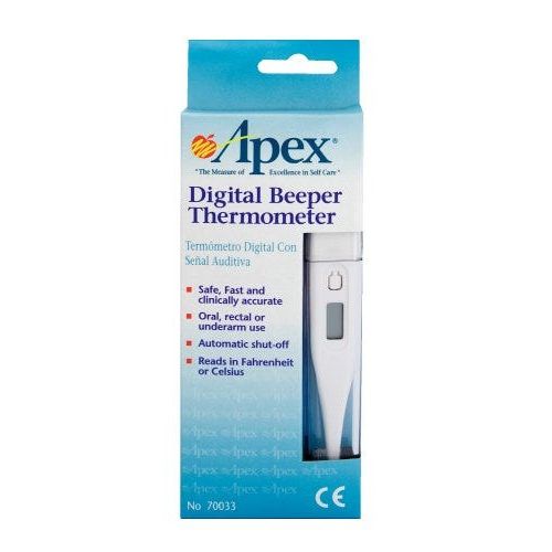 Apex Apex Digital Beeper Thermometer Health Care Light Gray