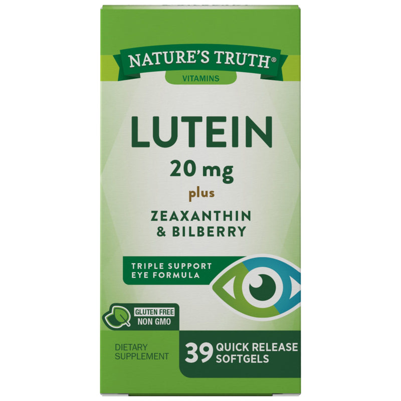 Nature's Truth Nature's Truth Lutein 20 Mg Plus Zeaxanthin & Bilberry Vitamins & Supplements Light Gray