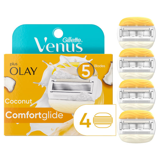 Gillette Gillette Venus Comfortglide Plus Olay Coconut Women's Razor Blade Refills Shaving & Grooming White Smoke