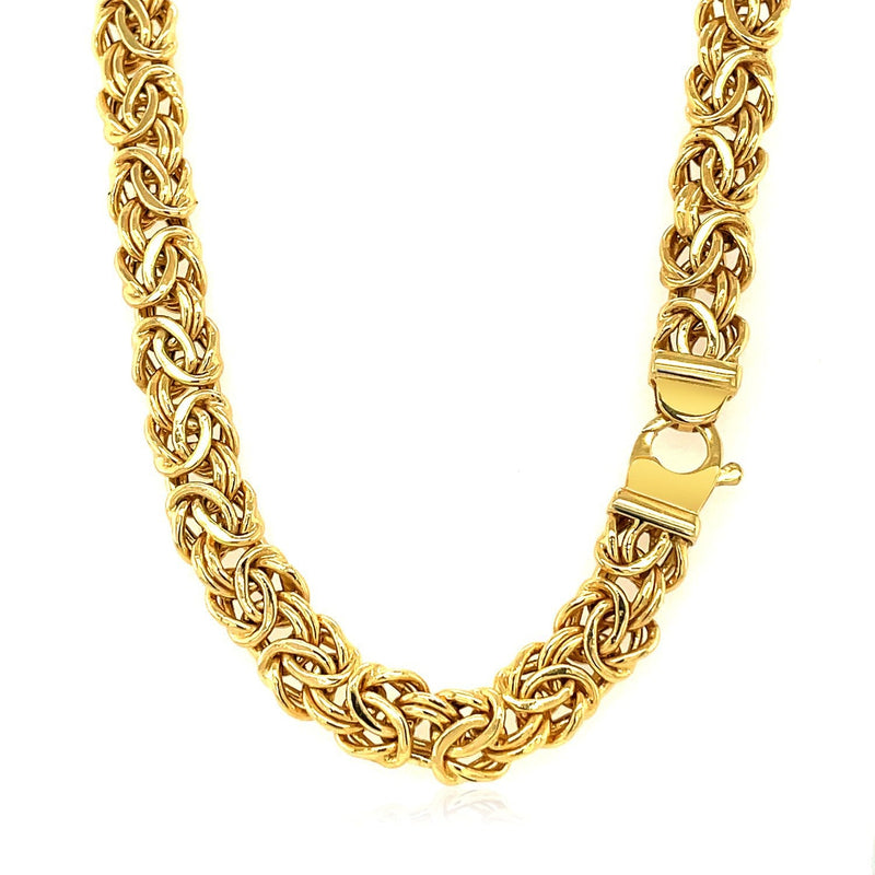 Bids.com 14k Yellow Gold Byzantine Motif Chain Necklace Necklaces White Smoke 18 / Yellow Gold,20 / Yellow Gold