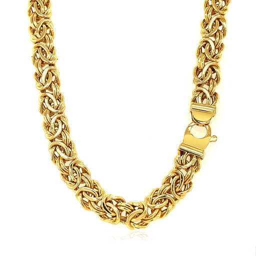Bids.com 14k Yellow Gold Byzantine Motif Chain Necklace Necklaces White Smoke 18 / Yellow Gold,20 / Yellow Gold