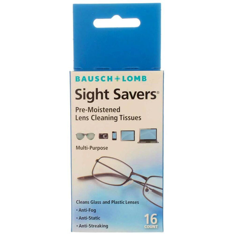Bausch & Lomb Bausch & Lomb Sight Savers Pre-Moistened Lens Cleaning Tissues Jewelry Cleaning & Care Light Gray