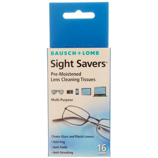 Bausch & Lomb Bausch & Lomb Sight Savers Pre-Moistened Lens Cleaning Tissues Jewelry Cleaning & Care Light Gray