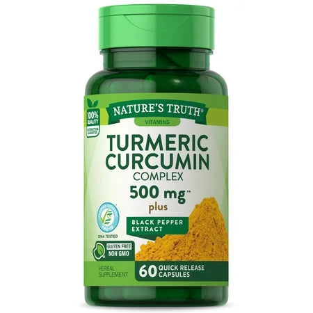 Nature's Truth NatureS Truth Turmeric Curcumin Complex Plus Black Pepper Extract Capsules 60 Ca Vitamins & Supplements White Smoke