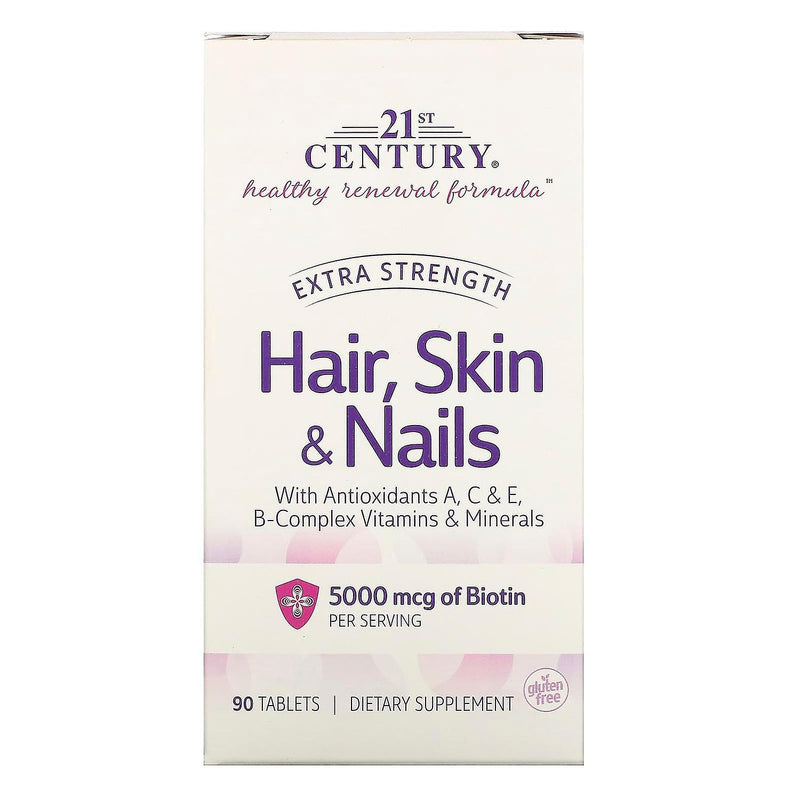 21st Century 21st Century Extra Strength Hair, Skin & Nails, 90 Tablets Nails Seashell