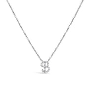 Bids.com 10K White Gold Diamond Accent "A" Initial Script Style Pendant Necklace Necklaces White Smoke White.Gold / 18 / B