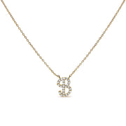 Bids.com 10K White Gold Diamond Accent "A" Initial Script Style Pendant Necklace Necklaces White Smoke Yellow.Gold / 18 / B