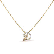 Bids.com 10K White Gold Diamond Accent "A" Initial Script Style Pendant Necklace Necklaces White Smoke Yellow.Gold / 18 / C