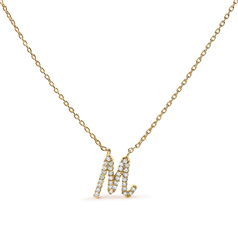 Bids.com 10K White Gold Diamond Accent "A" Initial Script Style Pendant Necklace Necklaces White Smoke Yellow.Gold / 18 / M