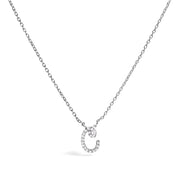 Bids.com 10K White Gold Diamond Accent "A" Initial Script Style Pendant Necklace Necklaces White Smoke White.Gold / 18 / C