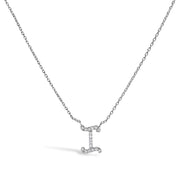 Bids.com 10K White Gold Diamond Accent "A" Initial Script Style Pendant Necklace Necklaces White Smoke White.Gold / 18 / I