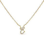 Bids.com 10K White Gold Diamond Accent "A" Initial Script Style Pendant Necklace Necklaces White Smoke Yellow.Gold / 18 / E