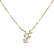 Bids.com 10K White Gold Diamond Accent "A" Initial Script Style Pendant Necklace Necklaces