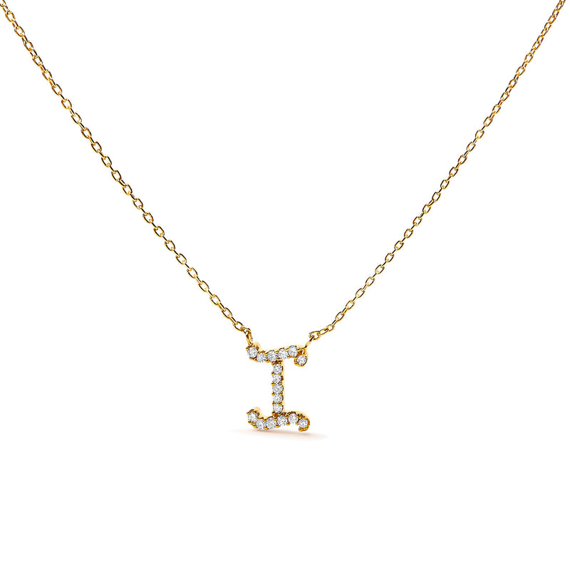 Bids.com 10K White Gold Diamond Accent "A" Initial Script Style Pendant Necklace Necklaces White Smoke Yellow.Gold / 18 / I