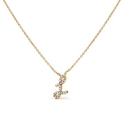 Bids.com 10K White Gold Diamond Accent "A" Initial Script Style Pendant Necklace Necklaces White Smoke Yellow.Gold / 18 / L