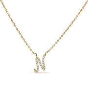 Bids.com 10K White Gold Diamond Accent "A" Initial Script Style Pendant Necklace Necklaces White Smoke Yellow.Gold / 18 / N