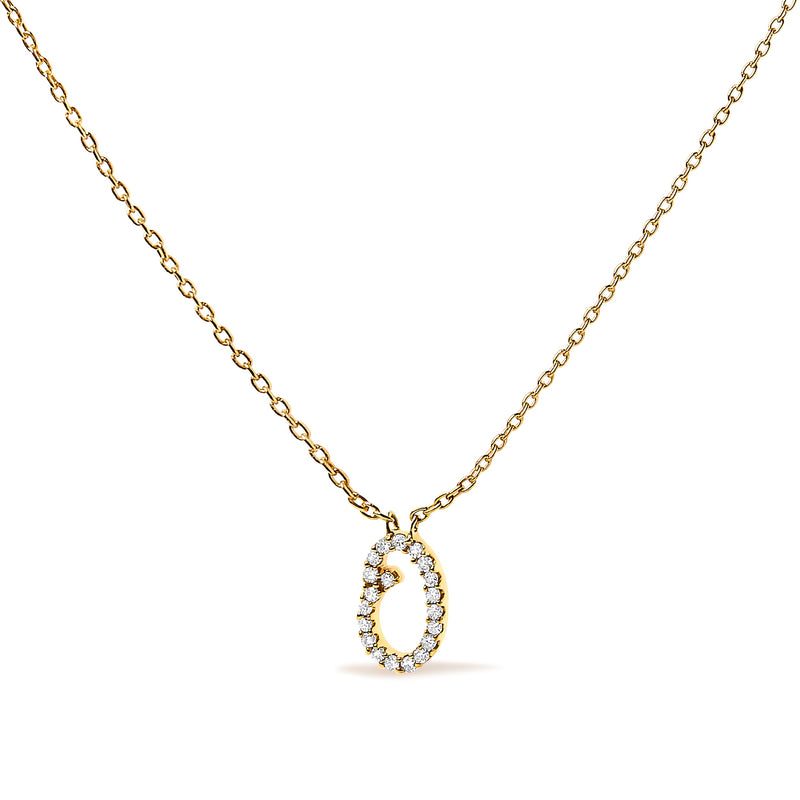 Bids.com 10K White Gold Diamond Accent "A" Initial Script Style Pendant Necklace Necklaces White Smoke Yellow.Gold / 18 / O